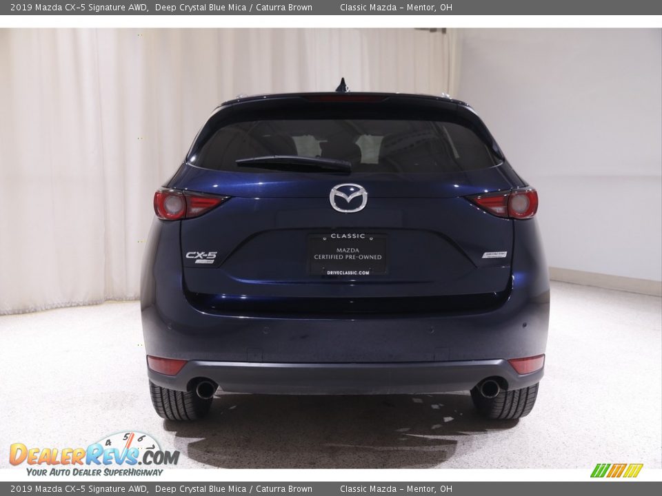 2019 Mazda CX-5 Signature AWD Deep Crystal Blue Mica / Caturra Brown Photo #18