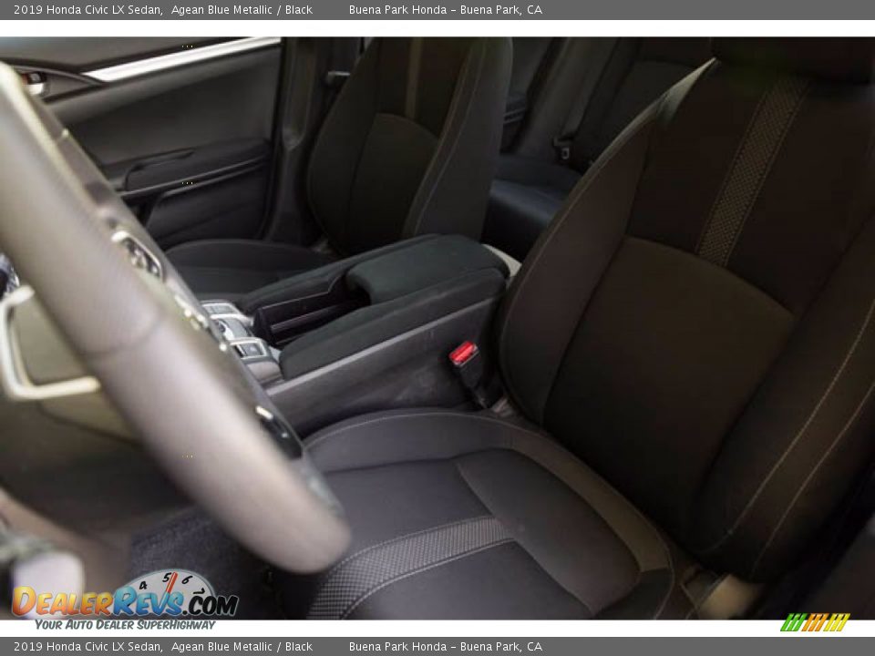 2019 Honda Civic LX Sedan Agean Blue Metallic / Black Photo #18