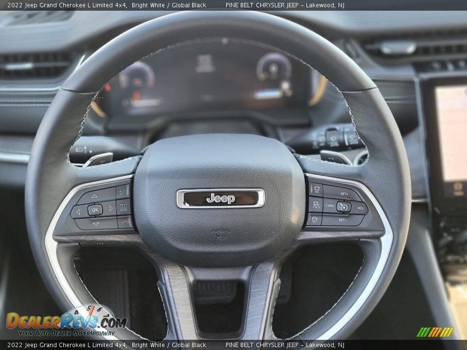 2022 Jeep Grand Cherokee L Limited 4x4 Bright White / Global Black Photo #13