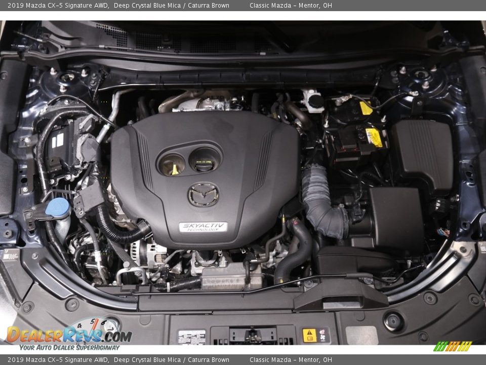 2019 Mazda CX-5 Signature AWD Deep Crystal Blue Mica / Caturra Brown Photo #19
