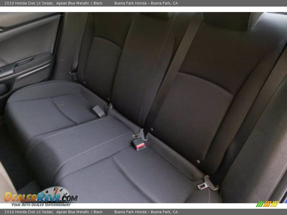 2019 Honda Civic LX Sedan Agean Blue Metallic / Black Photo #19
