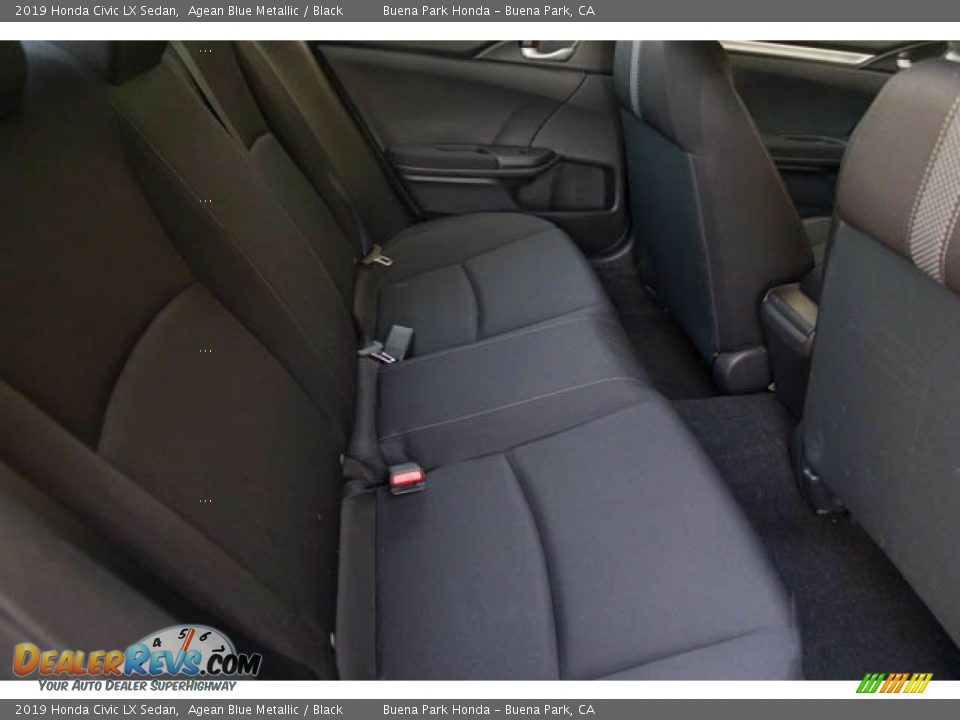 2019 Honda Civic LX Sedan Agean Blue Metallic / Black Photo #21