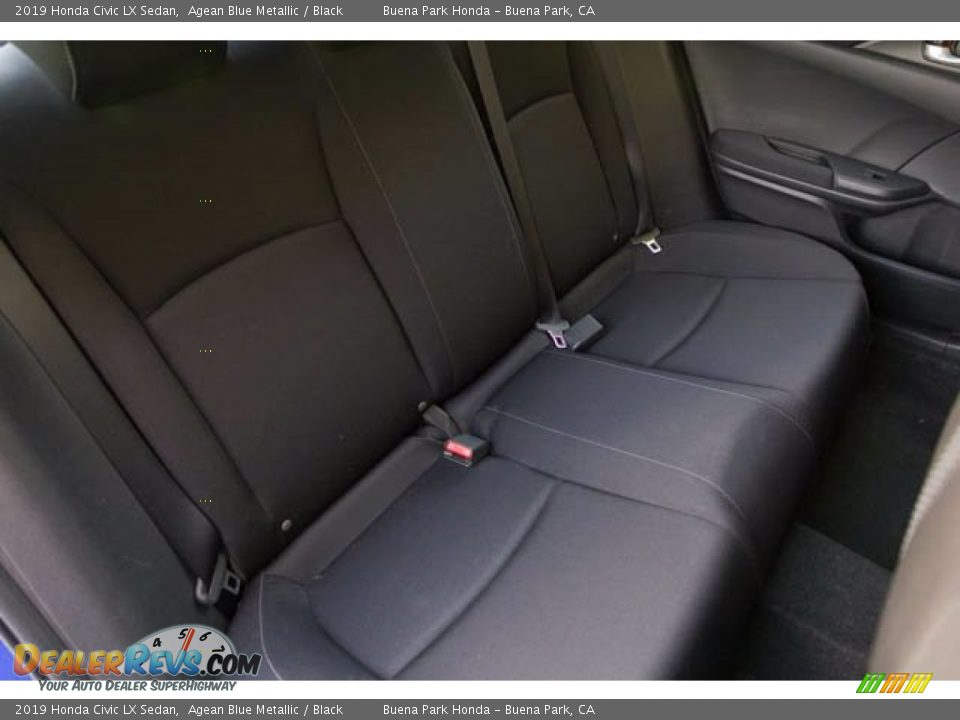 2019 Honda Civic LX Sedan Agean Blue Metallic / Black Photo #22
