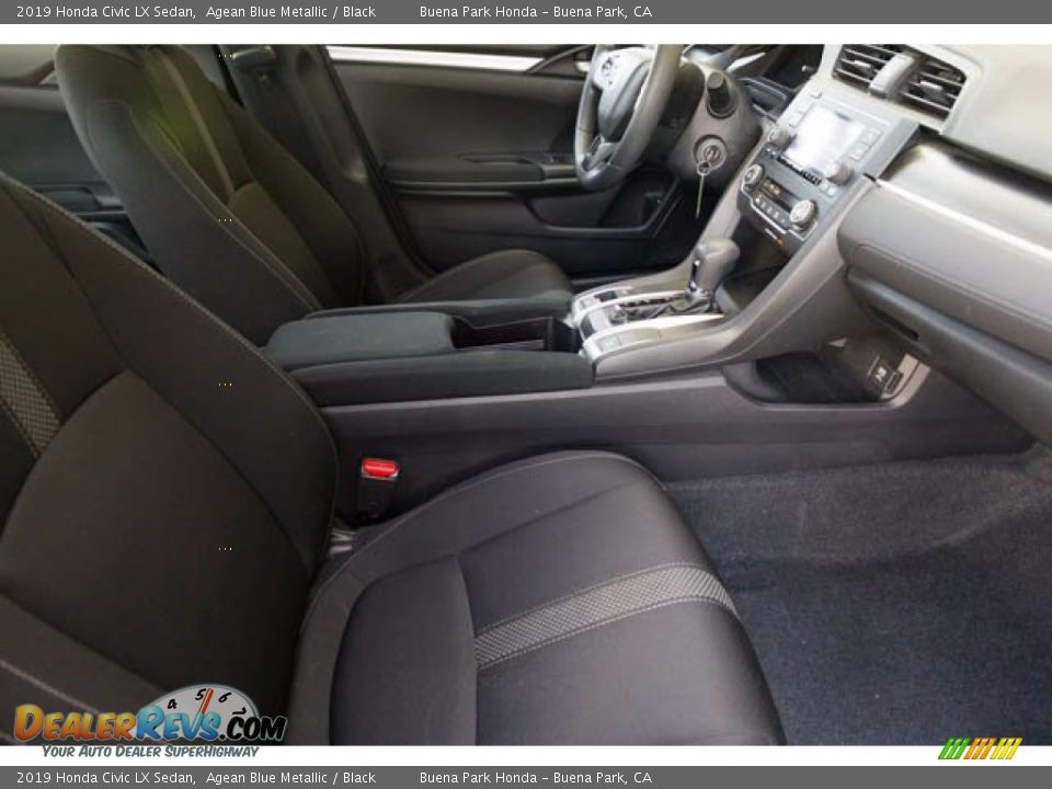2019 Honda Civic LX Sedan Agean Blue Metallic / Black Photo #23
