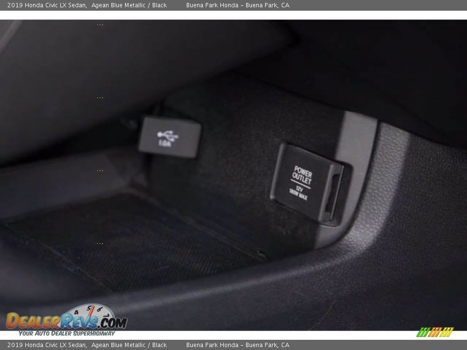 2019 Honda Civic LX Sedan Agean Blue Metallic / Black Photo #24