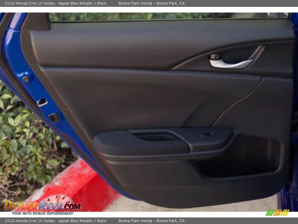 2019 Honda Civic LX Sedan Agean Blue Metallic / Black Photo #31