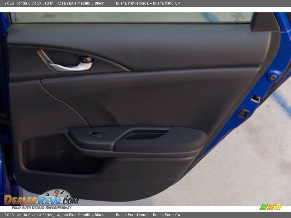 2019 Honda Civic LX Sedan Agean Blue Metallic / Black Photo #32