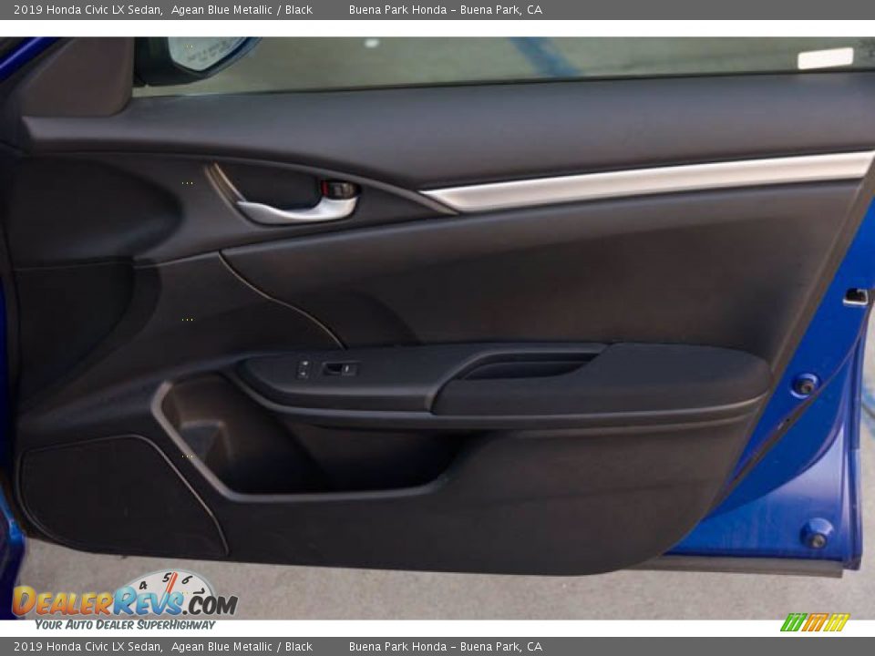 2019 Honda Civic LX Sedan Agean Blue Metallic / Black Photo #33