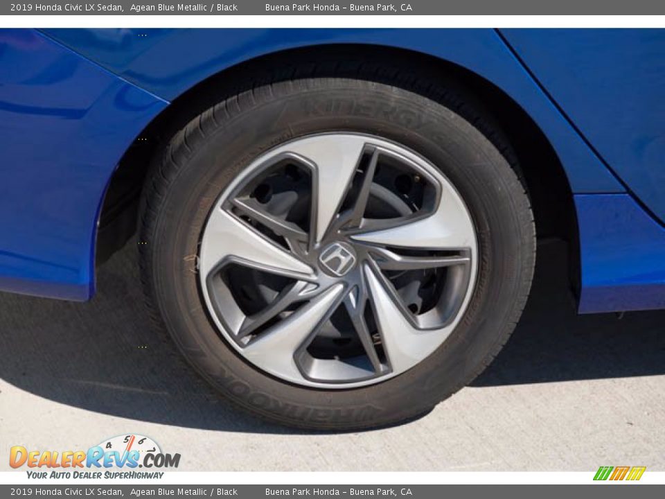2019 Honda Civic LX Sedan Agean Blue Metallic / Black Photo #34
