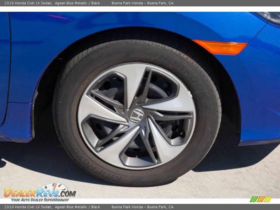 2019 Honda Civic LX Sedan Agean Blue Metallic / Black Photo #35