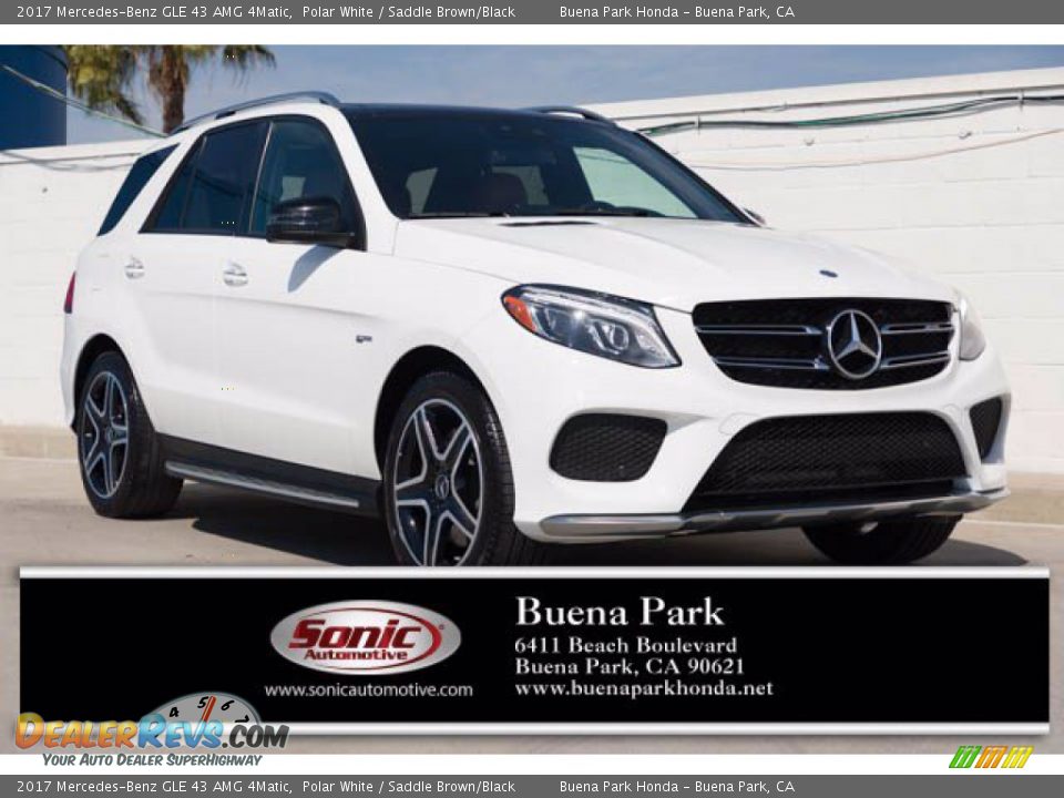 2017 Mercedes-Benz GLE 43 AMG 4Matic Polar White / Saddle Brown/Black Photo #1