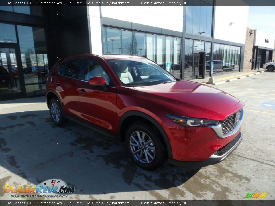 2022 Mazda CX-5 S Preferred AWD Soul Red Crystal Metallic / Parchment Photo #1