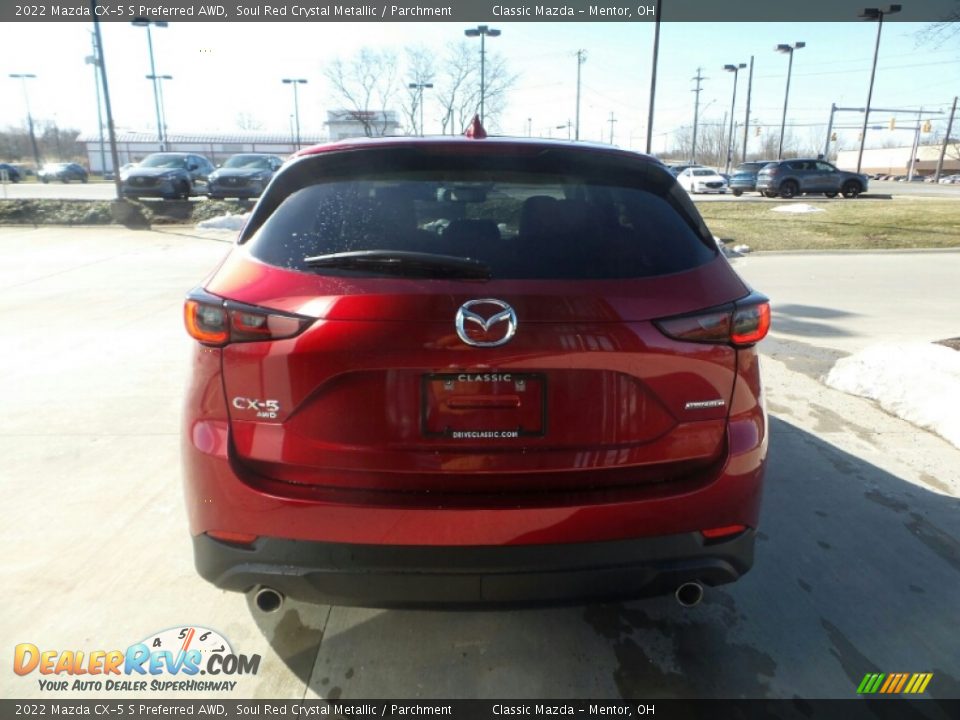 2022 Mazda CX-5 S Preferred AWD Soul Red Crystal Metallic / Parchment Photo #5