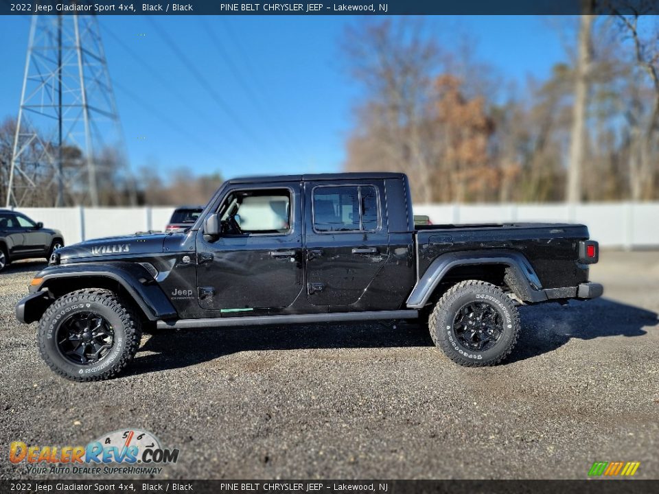 2022 Jeep Gladiator Sport 4x4 Black / Black Photo #4