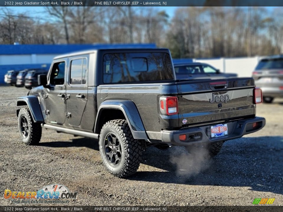 2022 Jeep Gladiator Sport 4x4 Black / Black Photo #6