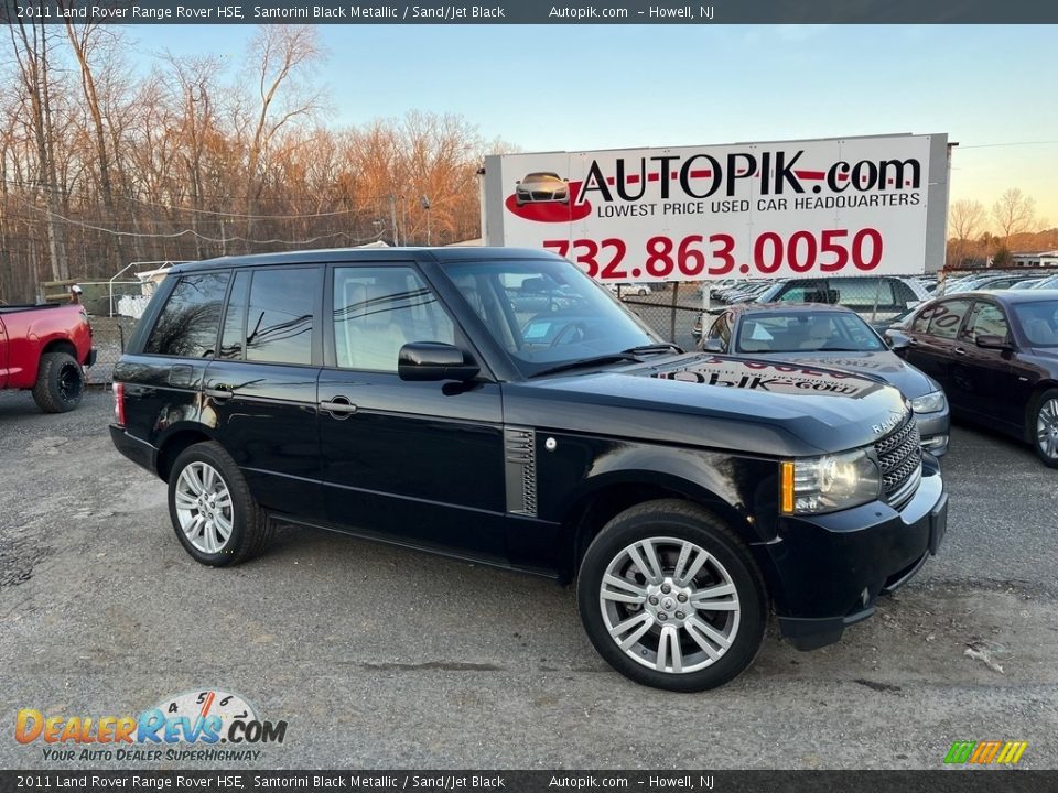 2011 Land Rover Range Rover HSE Santorini Black Metallic / Sand/Jet Black Photo #1