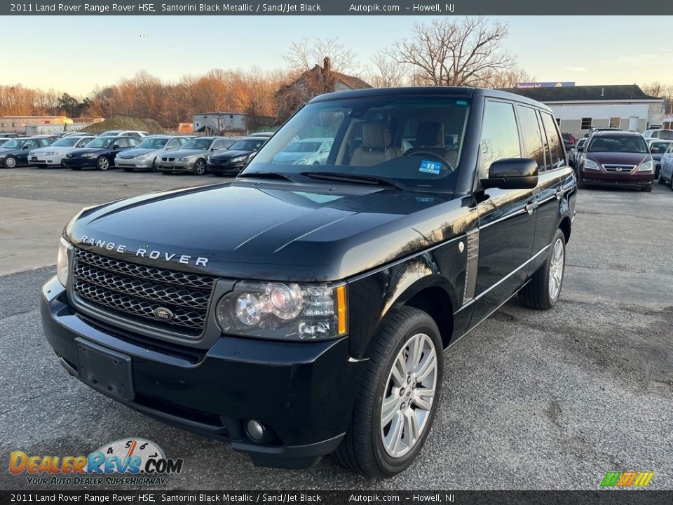 2011 Land Rover Range Rover HSE Santorini Black Metallic / Sand/Jet Black Photo #3