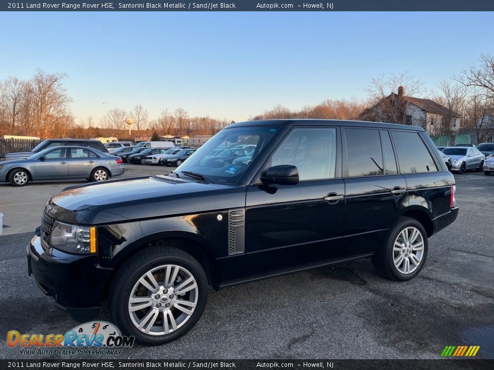 2011 Land Rover Range Rover HSE Santorini Black Metallic / Sand/Jet Black Photo #4