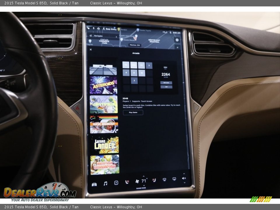 2015 Tesla Model S 85D Solid Black / Tan Photo #14