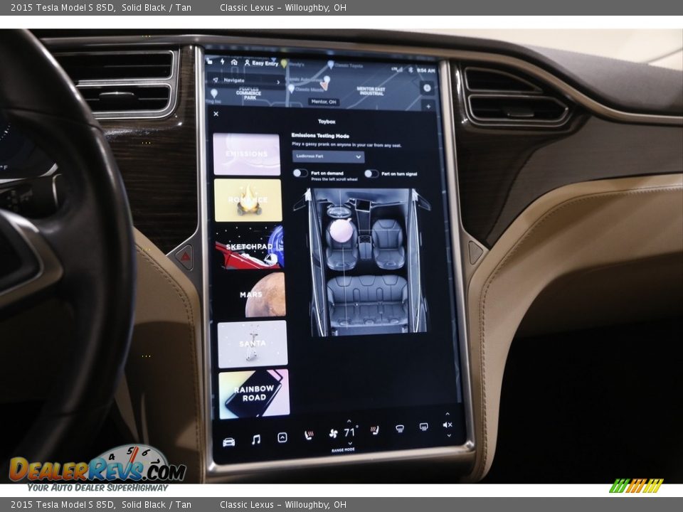 2015 Tesla Model S 85D Solid Black / Tan Photo #15