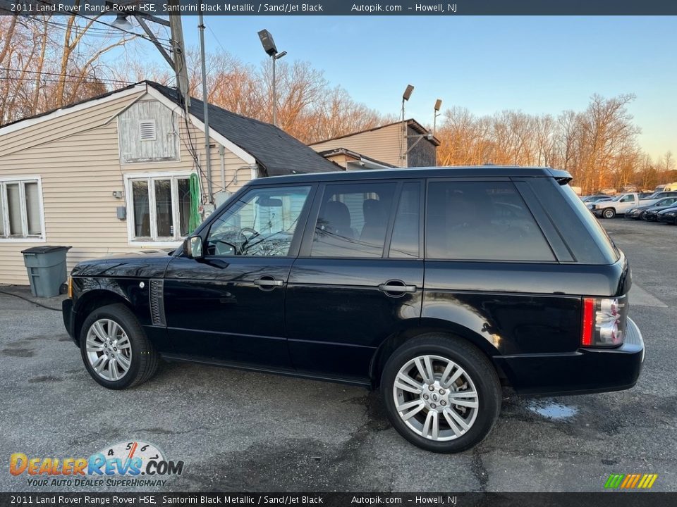 2011 Land Rover Range Rover HSE Santorini Black Metallic / Sand/Jet Black Photo #6