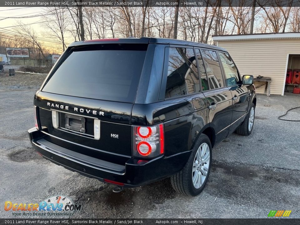 2011 Land Rover Range Rover HSE Santorini Black Metallic / Sand/Jet Black Photo #9