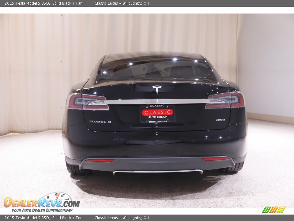 2015 Tesla Model S 85D Solid Black / Tan Photo #21