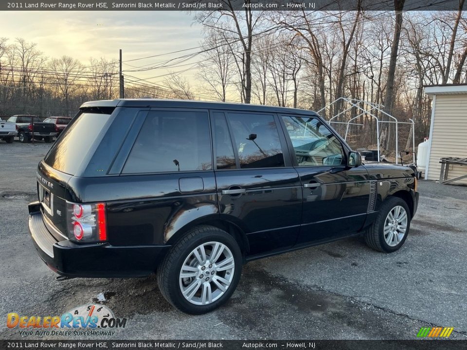 2011 Land Rover Range Rover HSE Santorini Black Metallic / Sand/Jet Black Photo #10