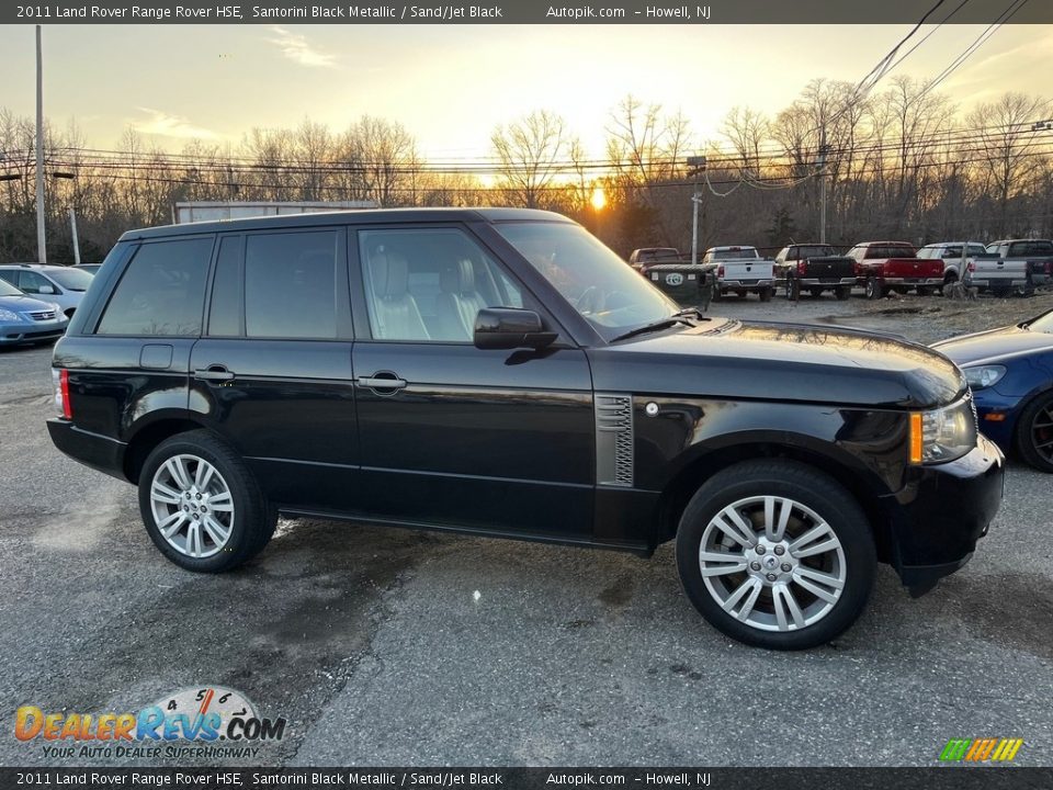 2011 Land Rover Range Rover HSE Santorini Black Metallic / Sand/Jet Black Photo #12