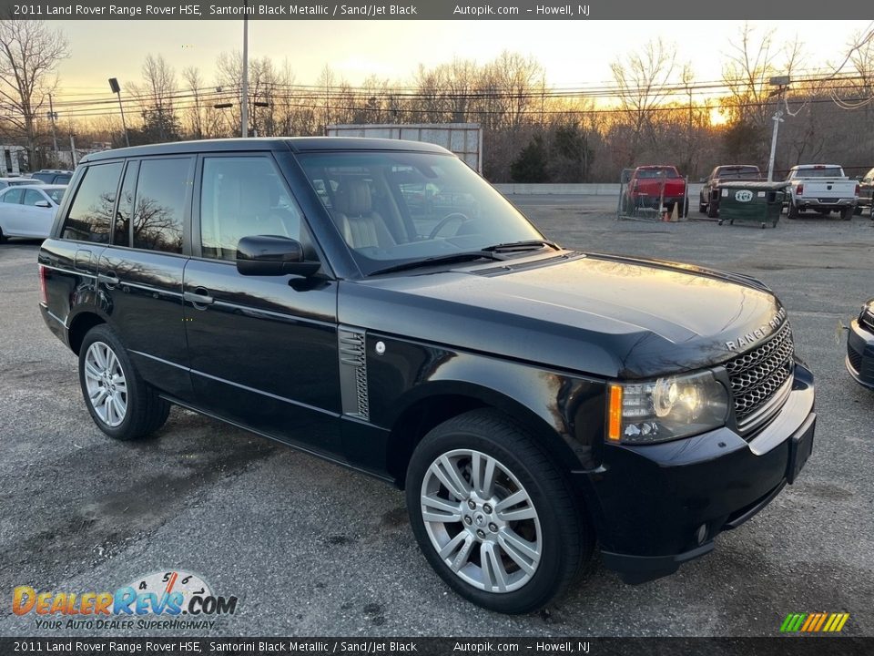 2011 Land Rover Range Rover HSE Santorini Black Metallic / Sand/Jet Black Photo #13