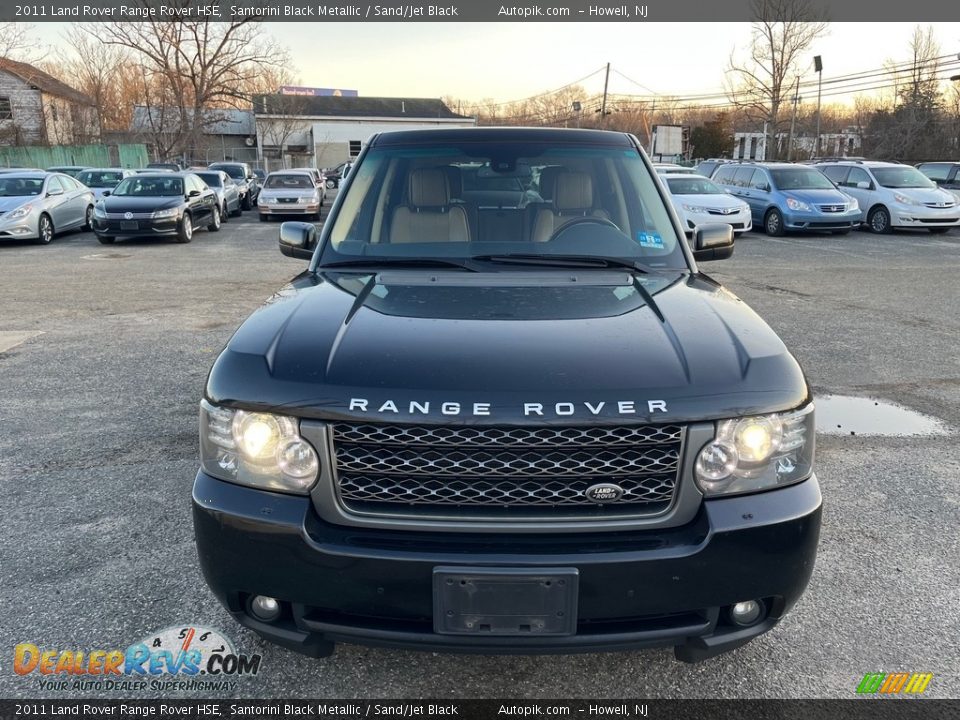 2011 Land Rover Range Rover HSE Santorini Black Metallic / Sand/Jet Black Photo #15