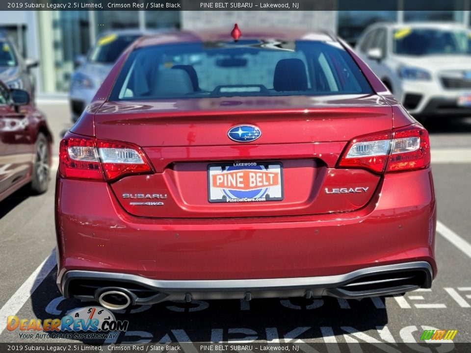 2019 Subaru Legacy 2.5i Limited Crimson Red / Slate Black Photo #4
