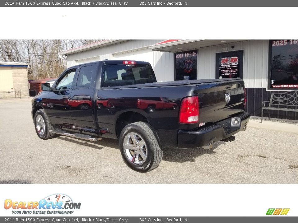 2014 Ram 1500 Express Quad Cab 4x4 Black / Black/Diesel Gray Photo #5