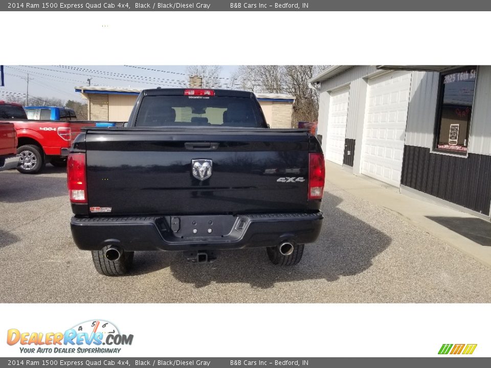 2014 Ram 1500 Express Quad Cab 4x4 Black / Black/Diesel Gray Photo #6