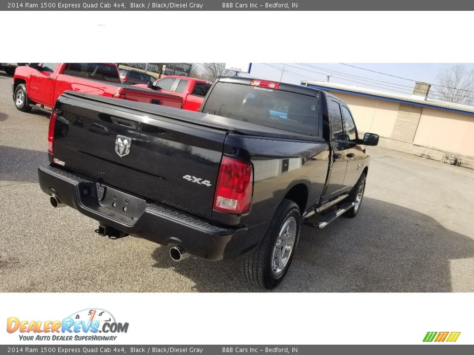 2014 Ram 1500 Express Quad Cab 4x4 Black / Black/Diesel Gray Photo #7