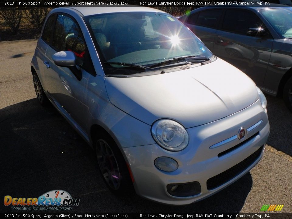 2013 Fiat 500 Sport Argento (Silver) / Sport Nero/Nero (Black/Black) Photo #3