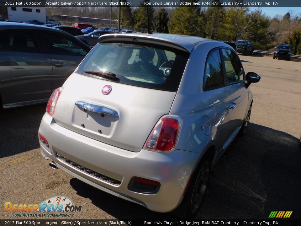 2013 Fiat 500 Sport Argento (Silver) / Sport Nero/Nero (Black/Black) Photo #4