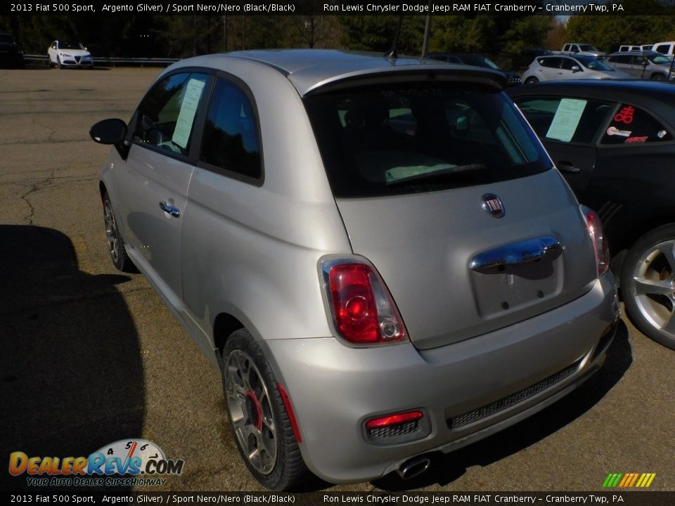 2013 Fiat 500 Sport Argento (Silver) / Sport Nero/Nero (Black/Black) Photo #5