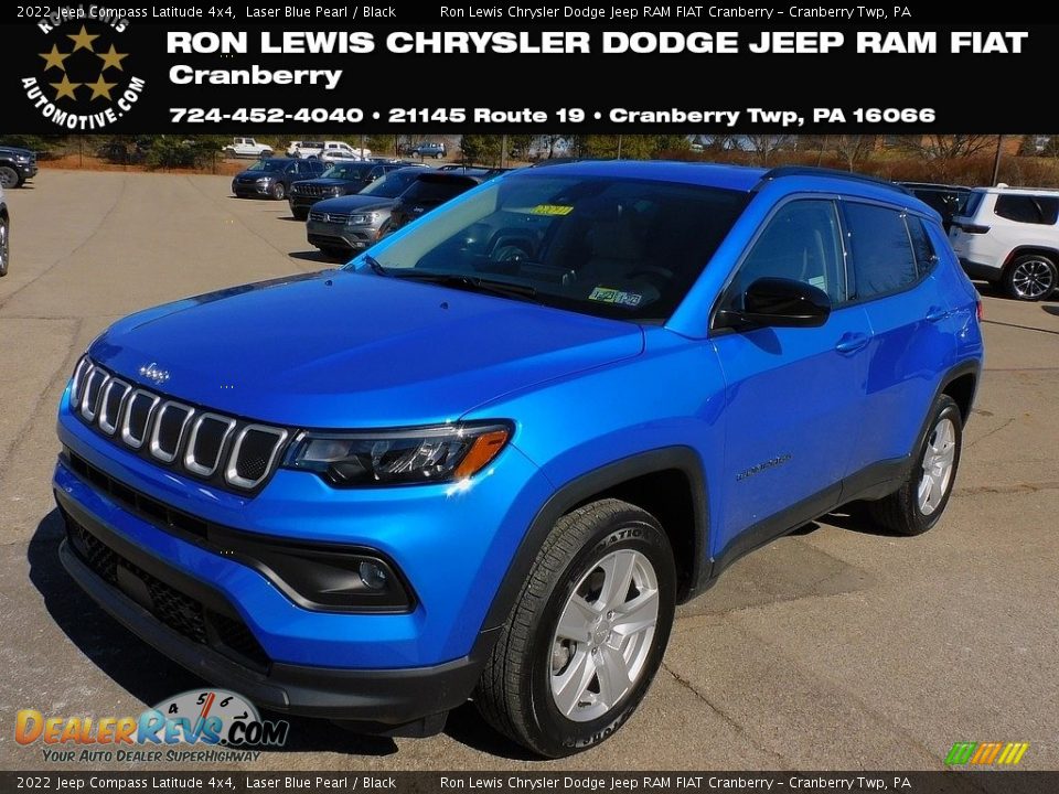 2022 Jeep Compass Latitude 4x4 Laser Blue Pearl / Black Photo #1