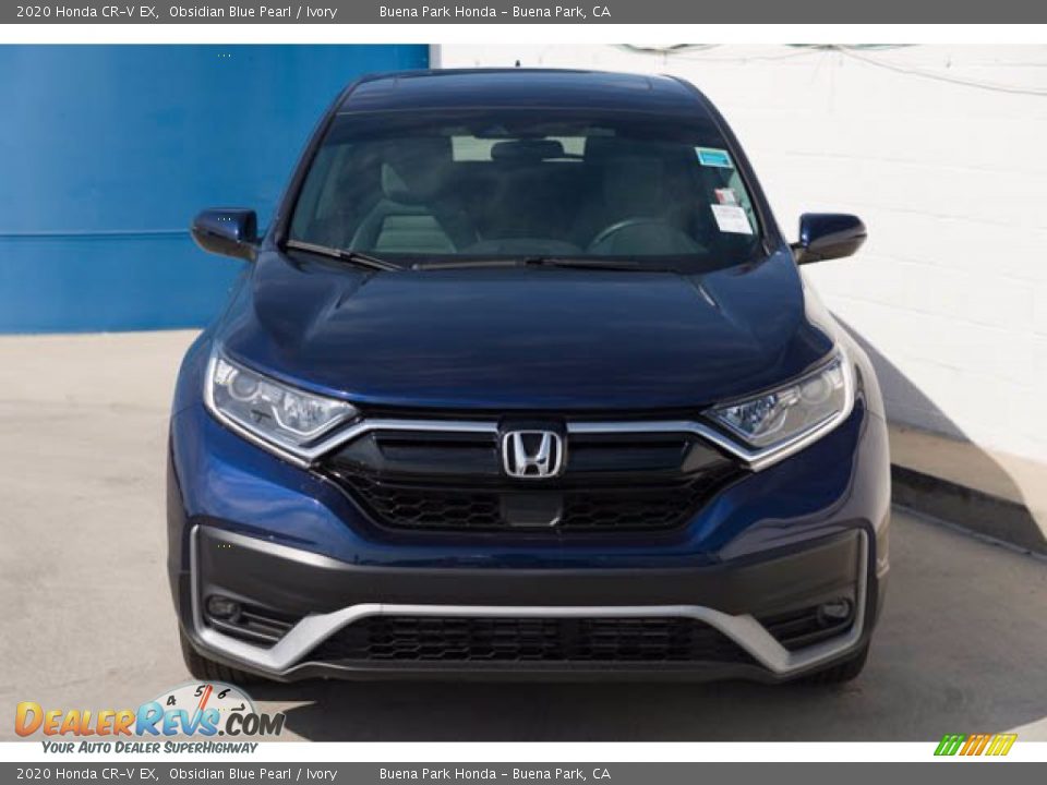 2020 Honda CR-V EX Obsidian Blue Pearl / Ivory Photo #7