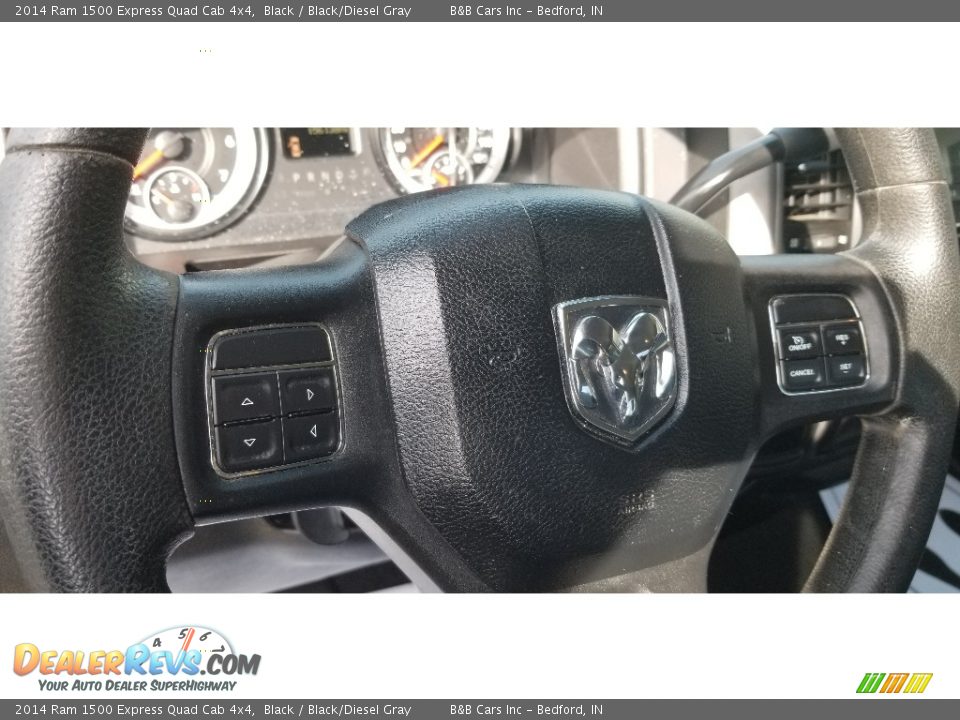 2014 Ram 1500 Express Quad Cab 4x4 Black / Black/Diesel Gray Photo #15