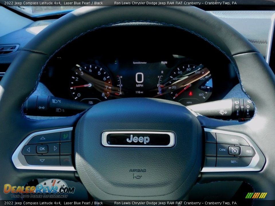 2022 Jeep Compass Latitude 4x4 Laser Blue Pearl / Black Photo #19