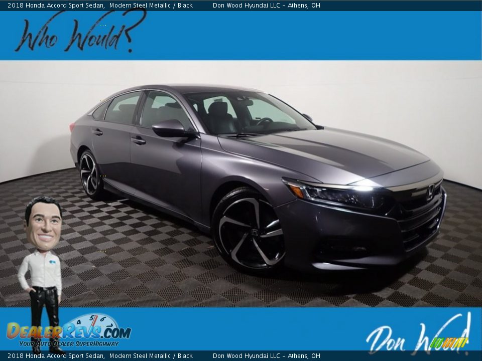 2018 Honda Accord Sport Sedan Modern Steel Metallic / Black Photo #1