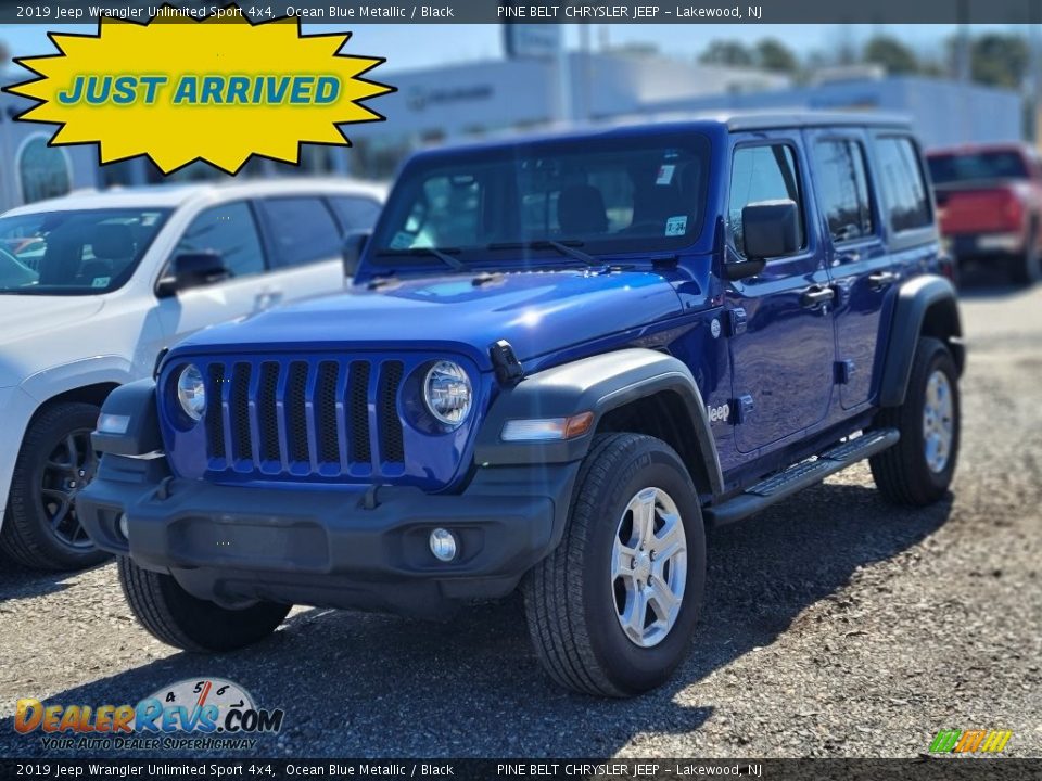 2019 Jeep Wrangler Unlimited Sport 4x4 Ocean Blue Metallic / Black Photo #1