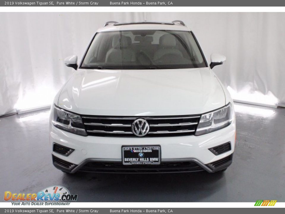 2019 Volkswagen Tiguan SE Pure White / Storm Gray Photo #2