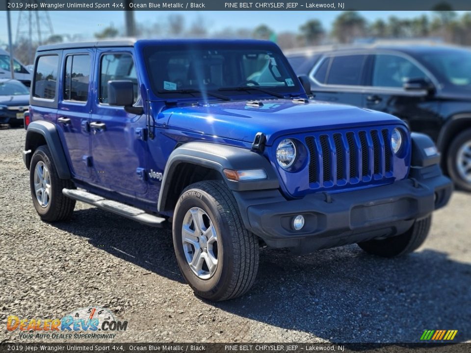 2019 Jeep Wrangler Unlimited Sport 4x4 Ocean Blue Metallic / Black Photo #2