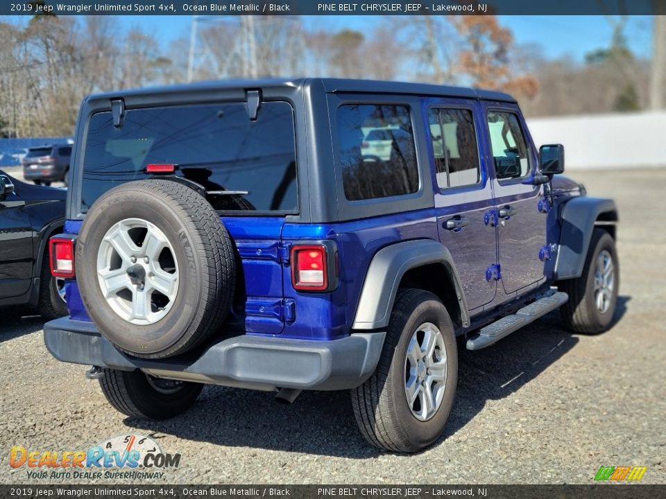 2019 Jeep Wrangler Unlimited Sport 4x4 Ocean Blue Metallic / Black Photo #4