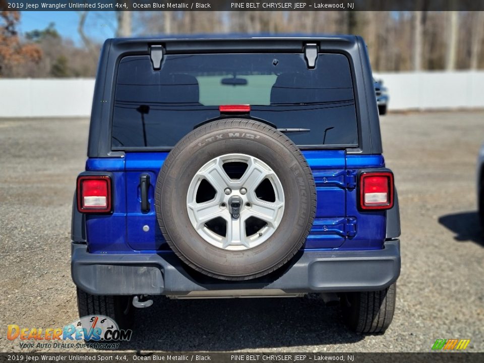 2019 Jeep Wrangler Unlimited Sport 4x4 Ocean Blue Metallic / Black Photo #5