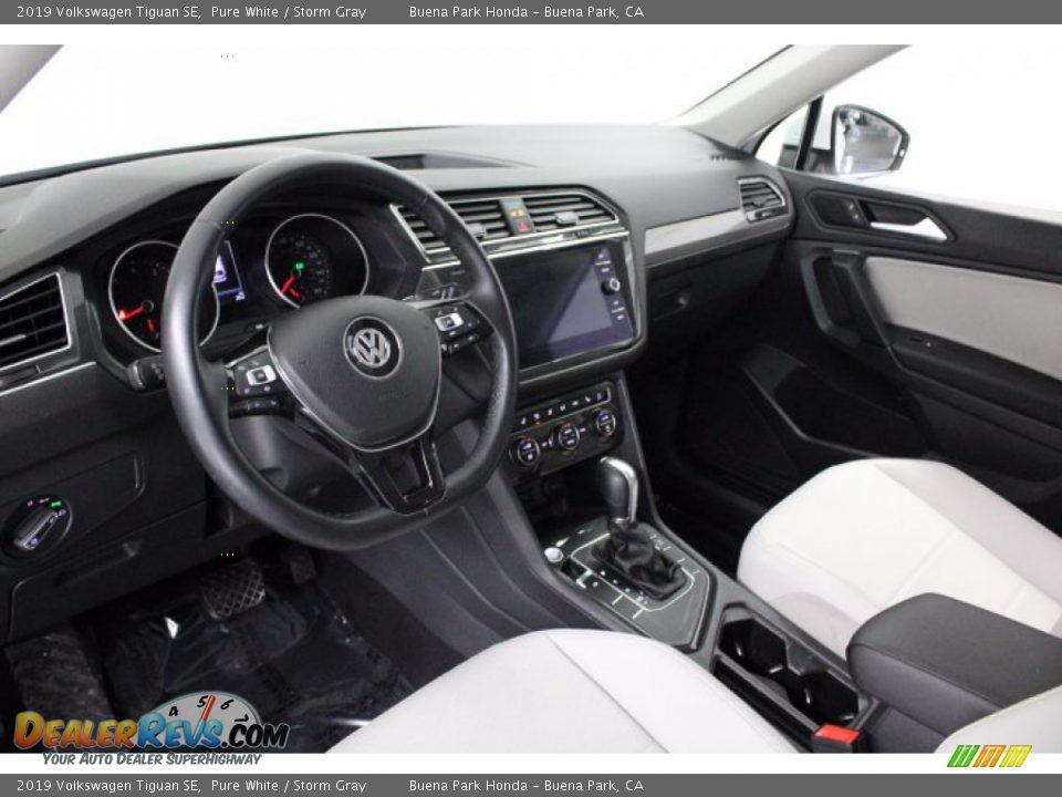 2019 Volkswagen Tiguan SE Pure White / Storm Gray Photo #7