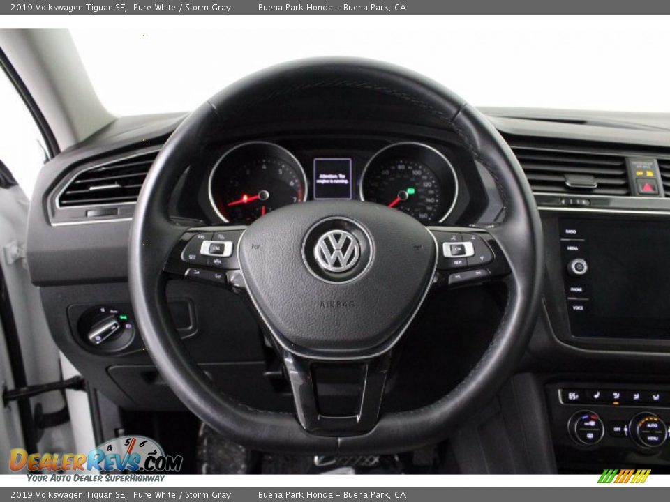 2019 Volkswagen Tiguan SE Pure White / Storm Gray Photo #12